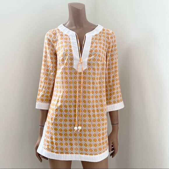 NEWShoshanna Sorbet Orange Printed CoverUp P